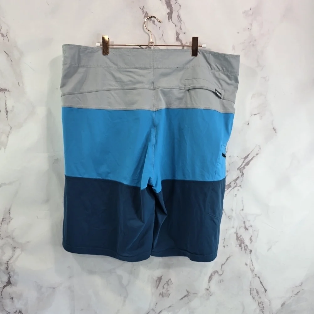 NRS Shorts Mens 40 Blue Gray Hybrid 11 Inch Nylon Guide Water Resistant Swim